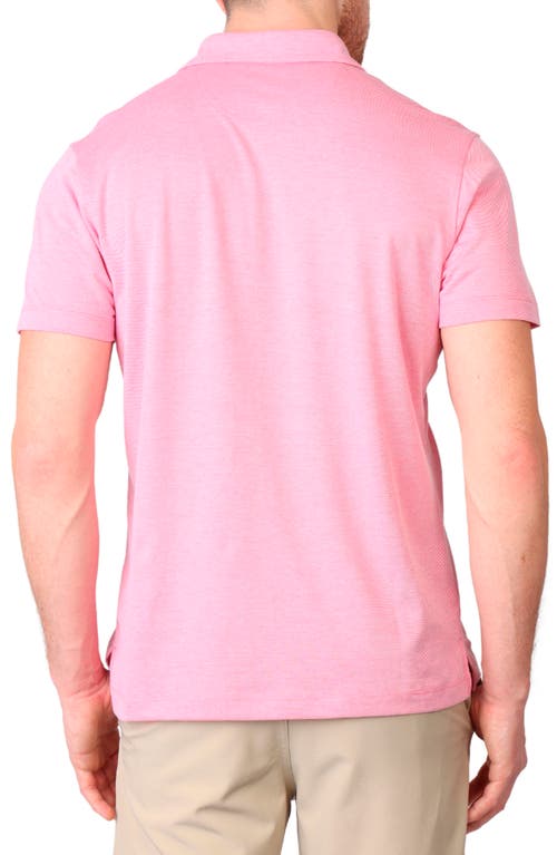 Tailorbyrd Twisted Yarn Dobby Twill Polo In Pink
