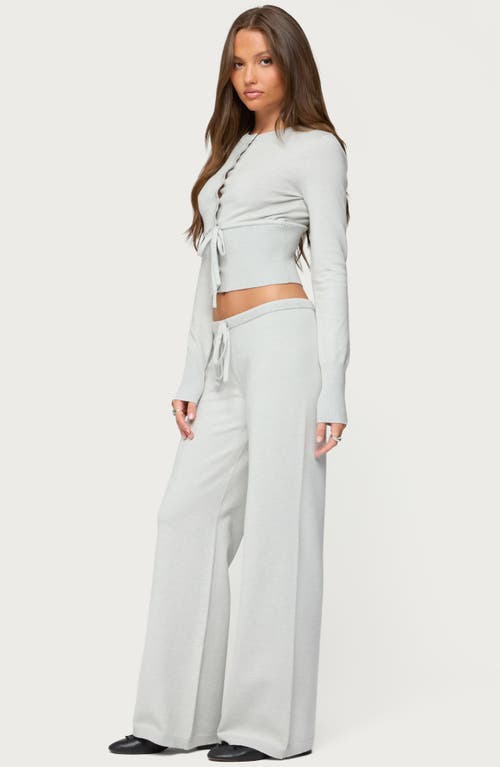 Edikted Embryn Knit Drawstring Pants In White