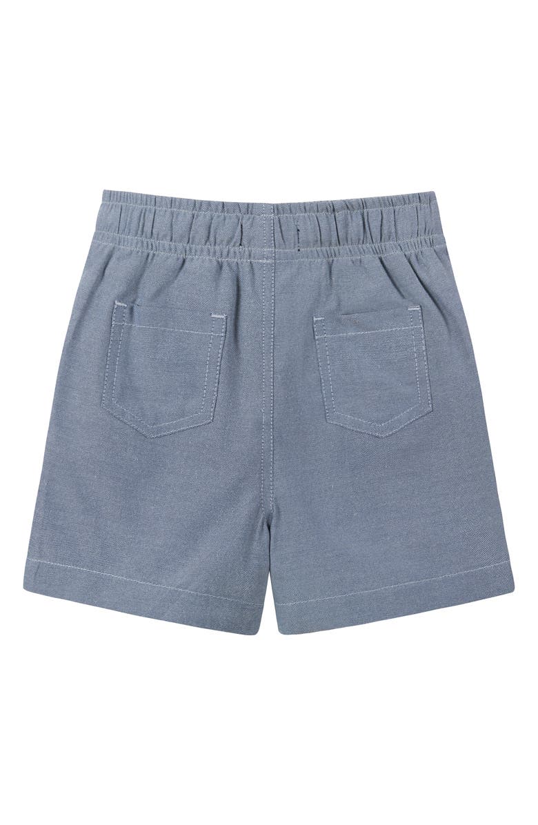 Andy & Evan Stripe Stretch Cotton Piqué Polo & Shorts Set, Alternate, color, Blue Stripe