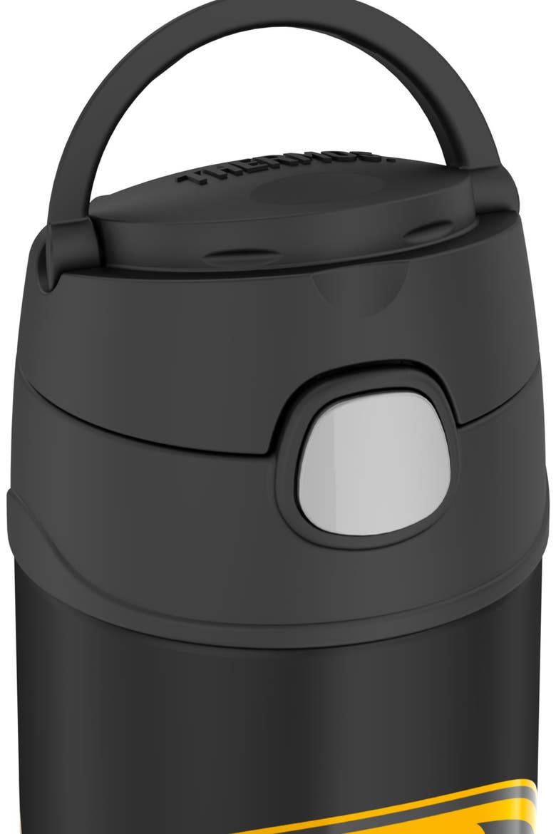 12-Ounce Stainless Steel Vacuum Insulated Straw Bottle, Alternate, color, BLACK/BATMAN