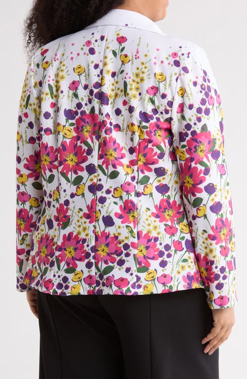 By Design Botanical Floral Print Notch Lapel Blazer