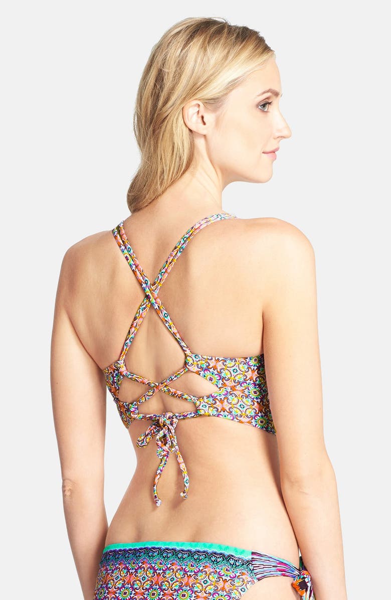 Blush by Profile Underwire Bustier Bikini Top, Alternate, color,