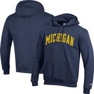 Champion Men's Champion  Navy Michigan Wolverines Basic Arch Fleece Pullover Hoodie