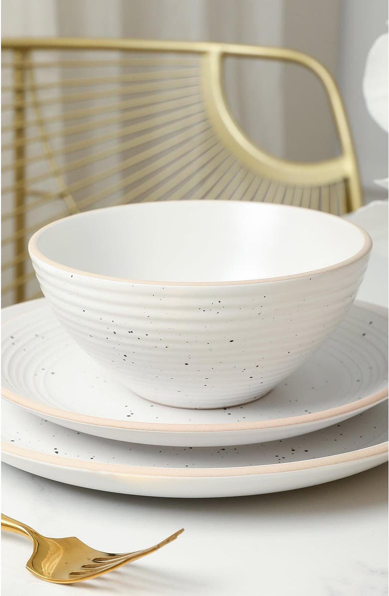 Stone Lain Lauren Stoneware 16-Piece Dinnerware Set, Alternate, color, Off White