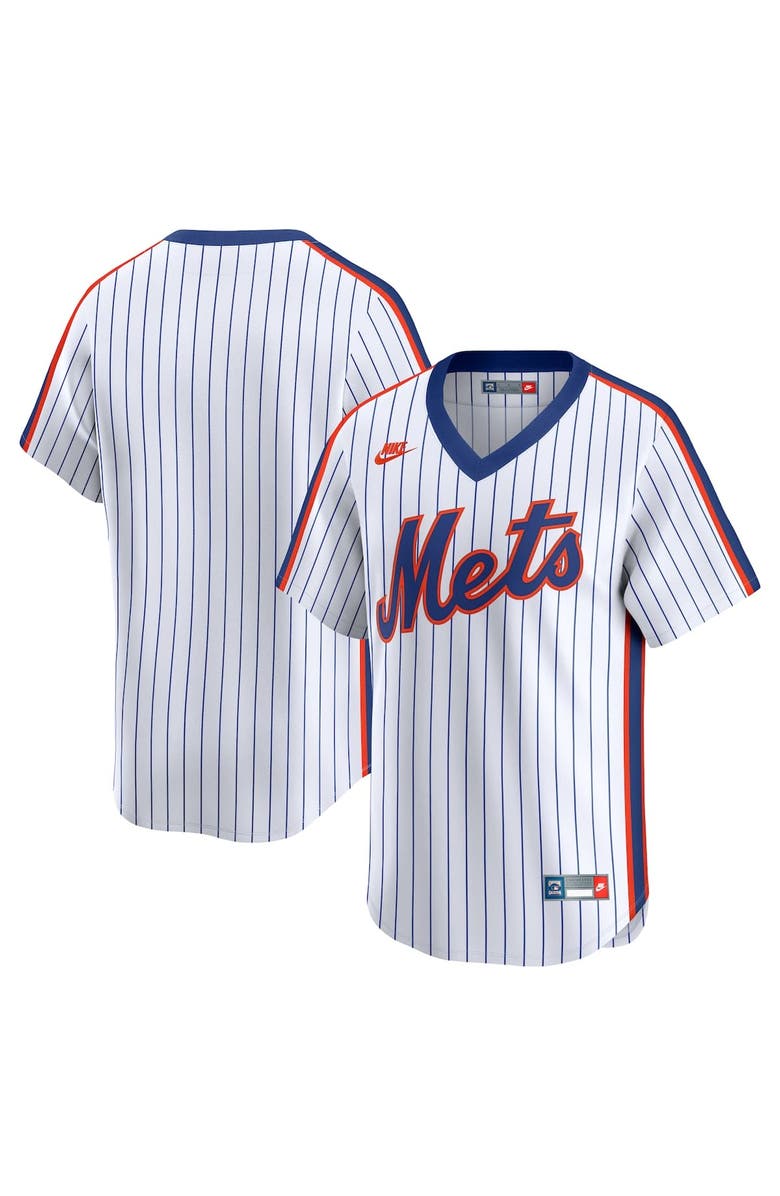 Nike Men's Nike White New York Mets Throwback Cooperstown Collection Limited Jersey, Main, color, White
