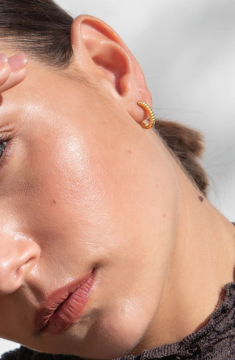 Dower & Hall Humbug Huggie Hoops, Alternate, color, Yellow Gold Vermeil