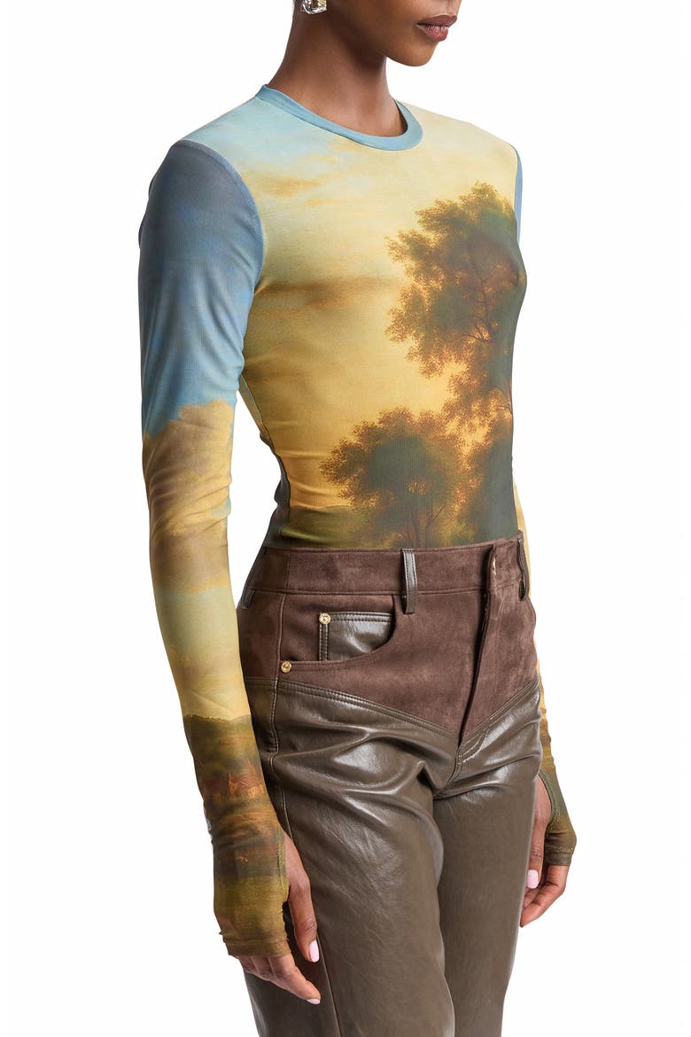 Animal Spot Mesh T-Shirt, Alternate, color, LANDSCAPE MURAL