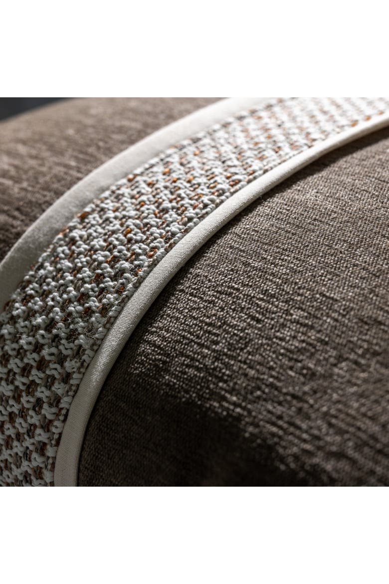 Inlay Hand-Crafted Paneled Indoor & Outdoor Woven Accent Pillow & Insert, Alternate, color, Quarry