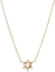 Anzie Love Letter Pavé Diamond Star of David Necklace