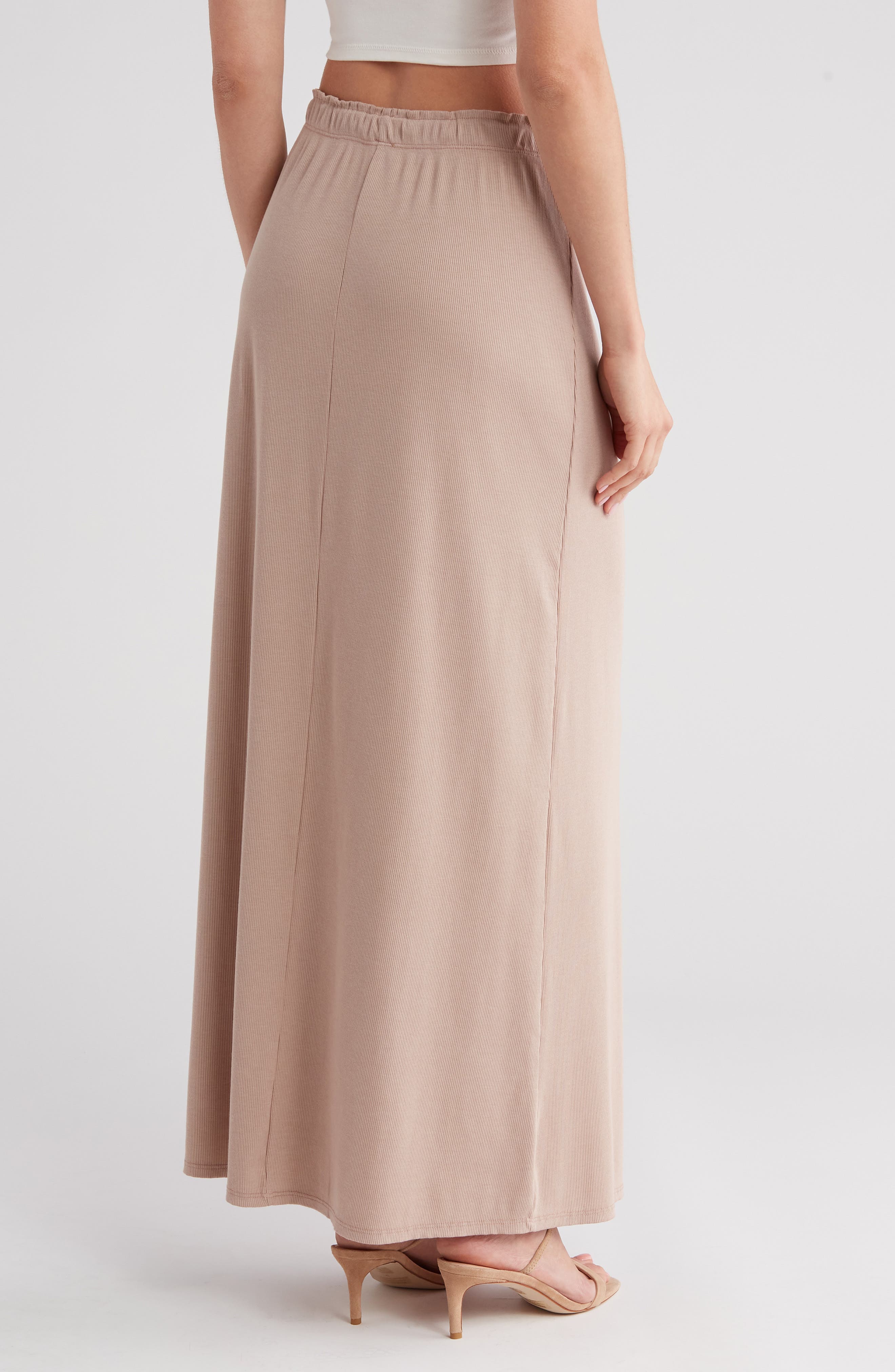 Rib Maxi Skirt - image 4