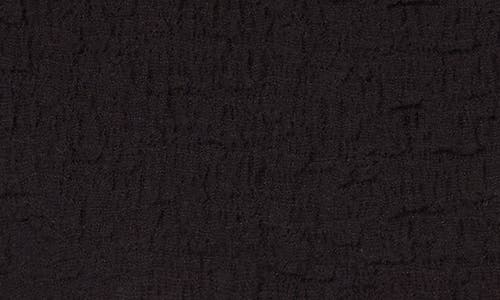 Cece Puckered Knit Baby Tee In Black