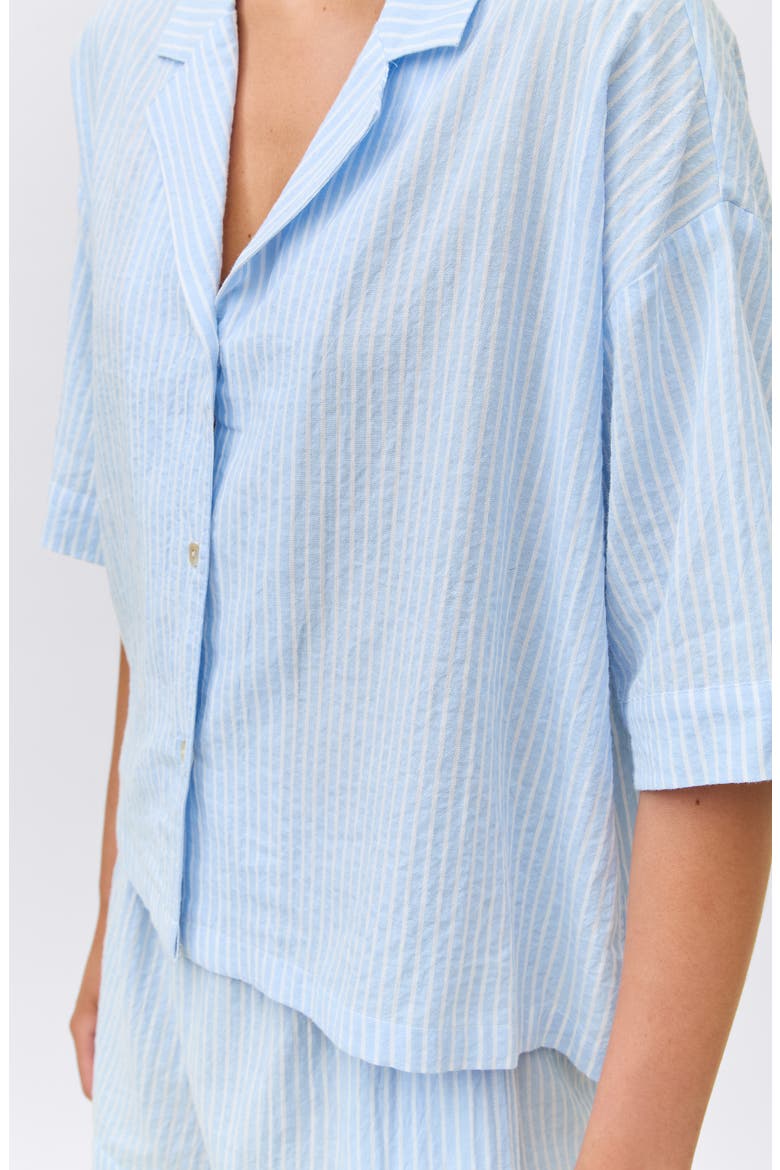 Sabring Stripe Boxer Pajamas, Alternate, color, BLUE BELL WHITE STRIPE
