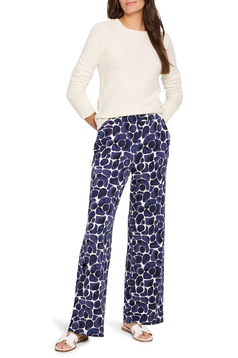 Geo Pebble Wide Leg Pants, Alternate, color, INDIGO MULTI