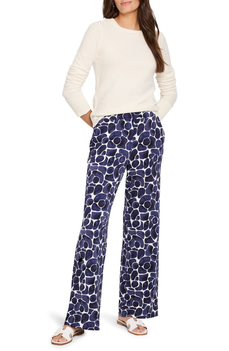 NIC+ZOE Geo Pebble Wide Leg Pants, Alternate, color, Indigo Multi