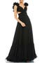 3D Embroidered Off the Shoulder Gown