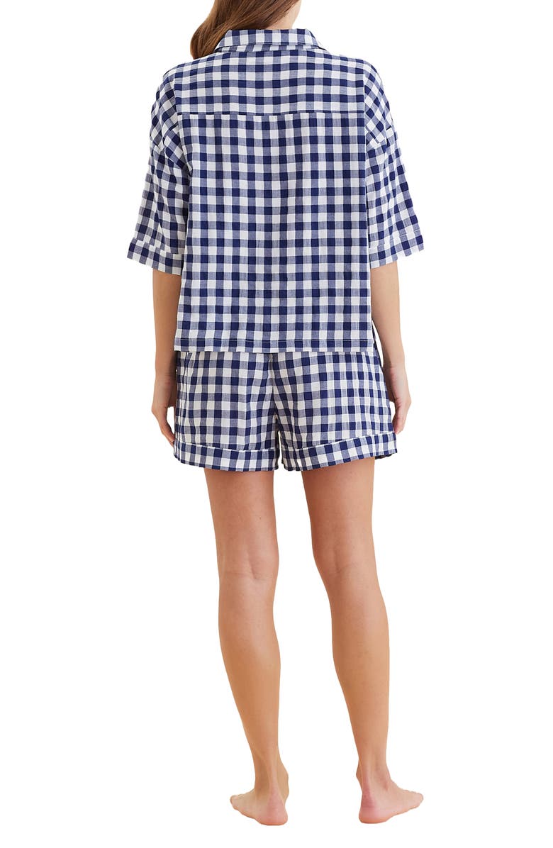 Papinelle Gingham Seersucker Short Pajamas, Alternate, color, 