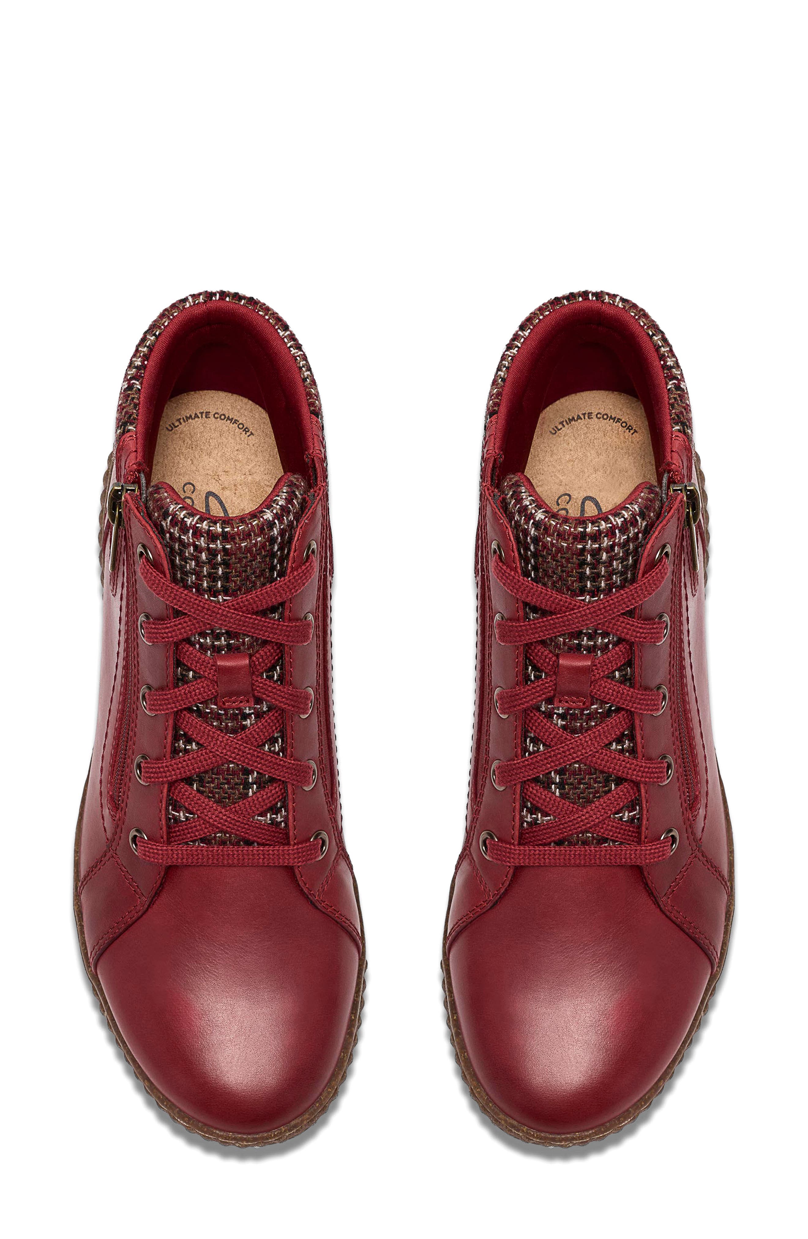 Carleigh Fiana Leather Bootie, Alternate, color, RED LEATHER