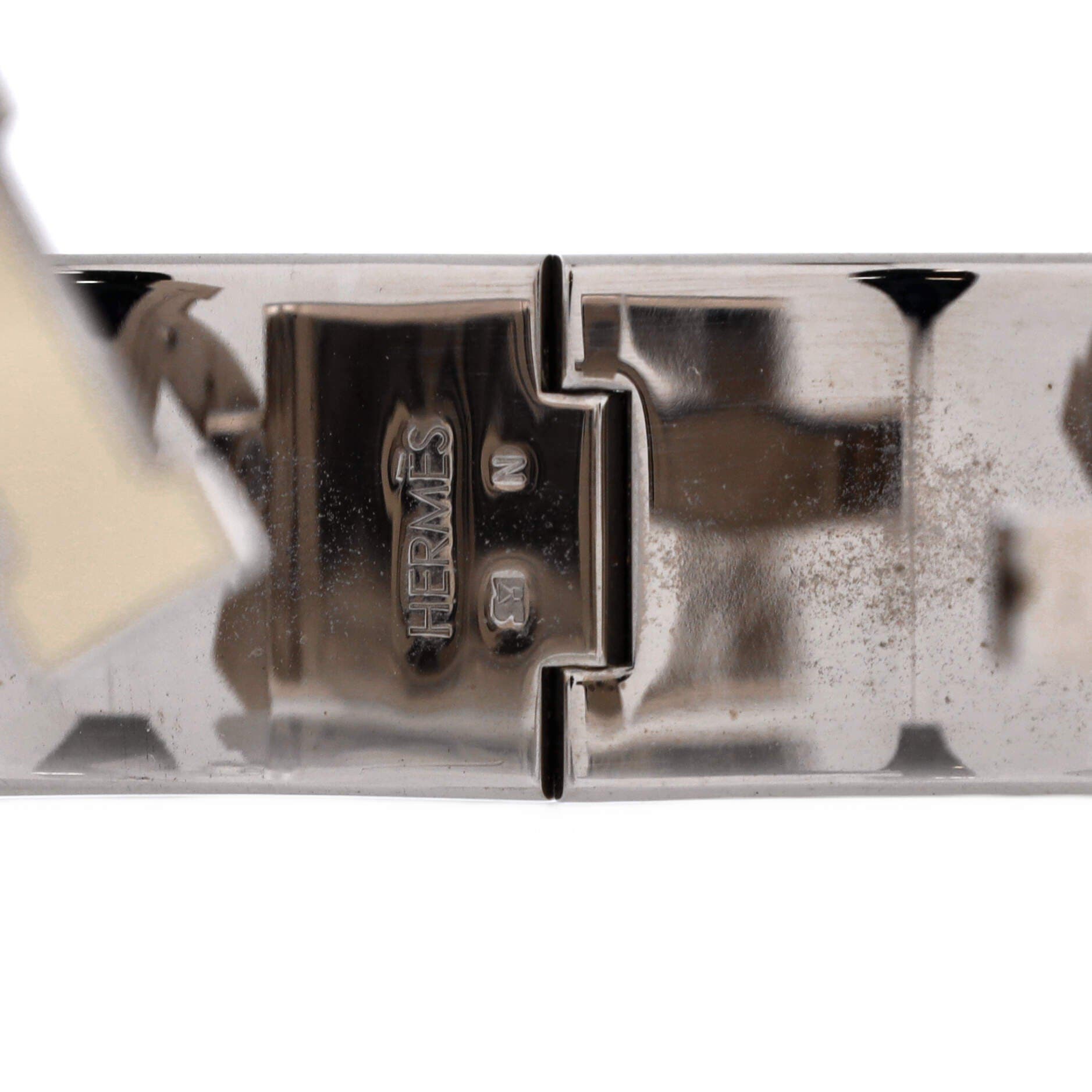 Pre-Owned Hermes Clic H Bracelet Enamel Wide, Alternate, color, Green