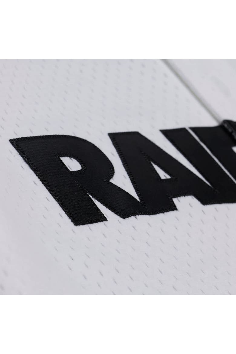 Men's Mitchell & Ness White Las Vegas Raiders Monochrome Mesh Full-Button Baseball Jersey, Alternate, color, White
