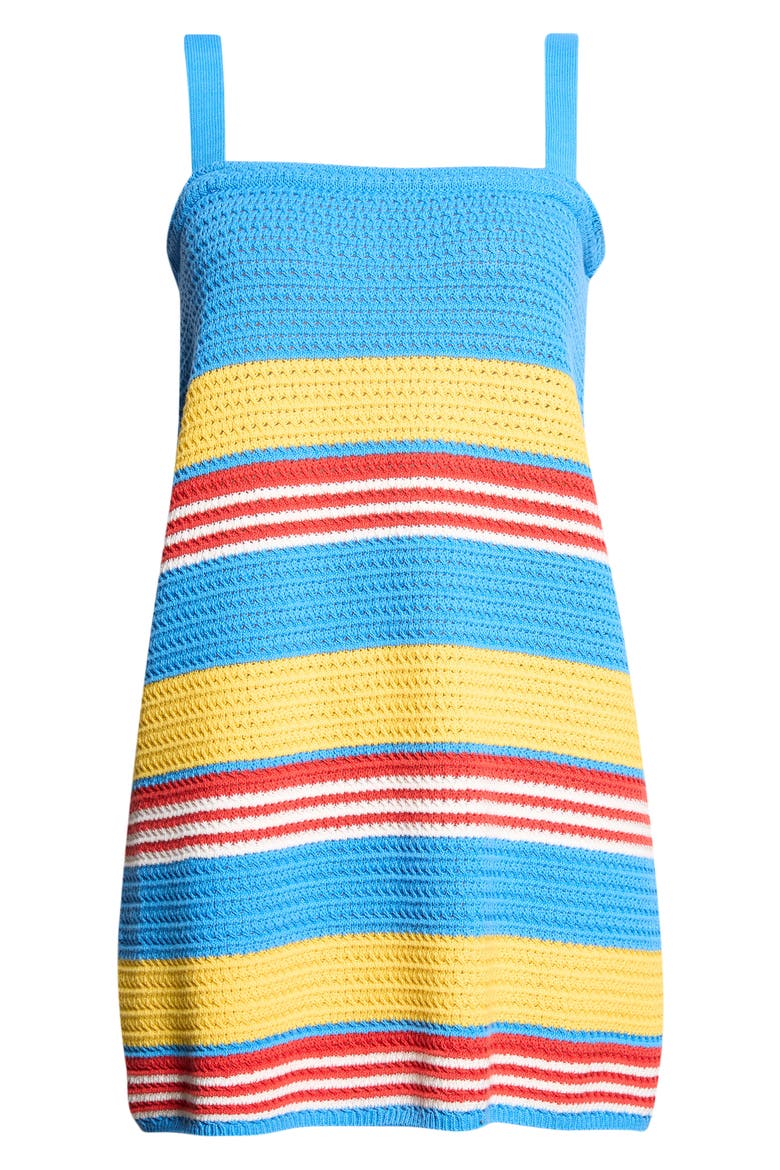 Tammy Stripe Tank Sweater Minidress, Alternate, color, BLUE MULTISTRIPE