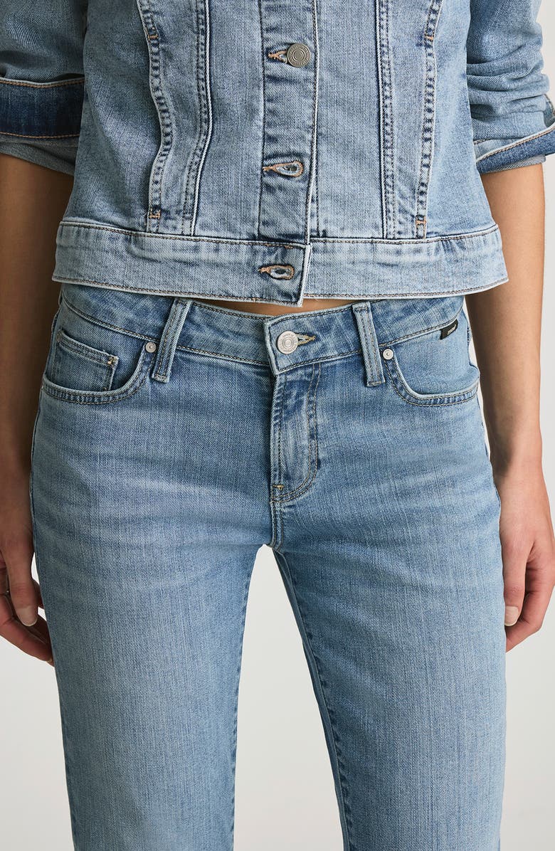 Mavi Jeans Emma Mid Rise Slim Boyfriend Jeans, Alternate, color, Light Brushed Flex Blue