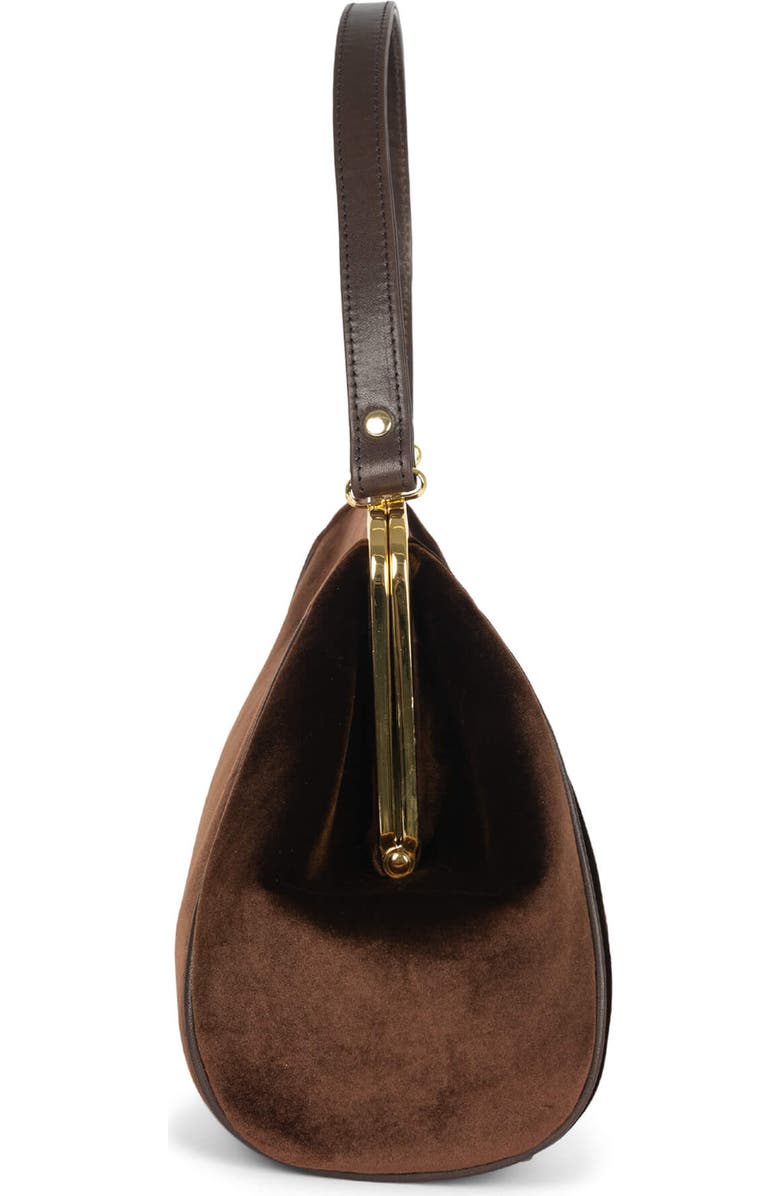 Jeffrey Campbell Frame Floral Embroidered Velvet Shoulder Bag, Alternate, color, Brown Velvet Floral Multi