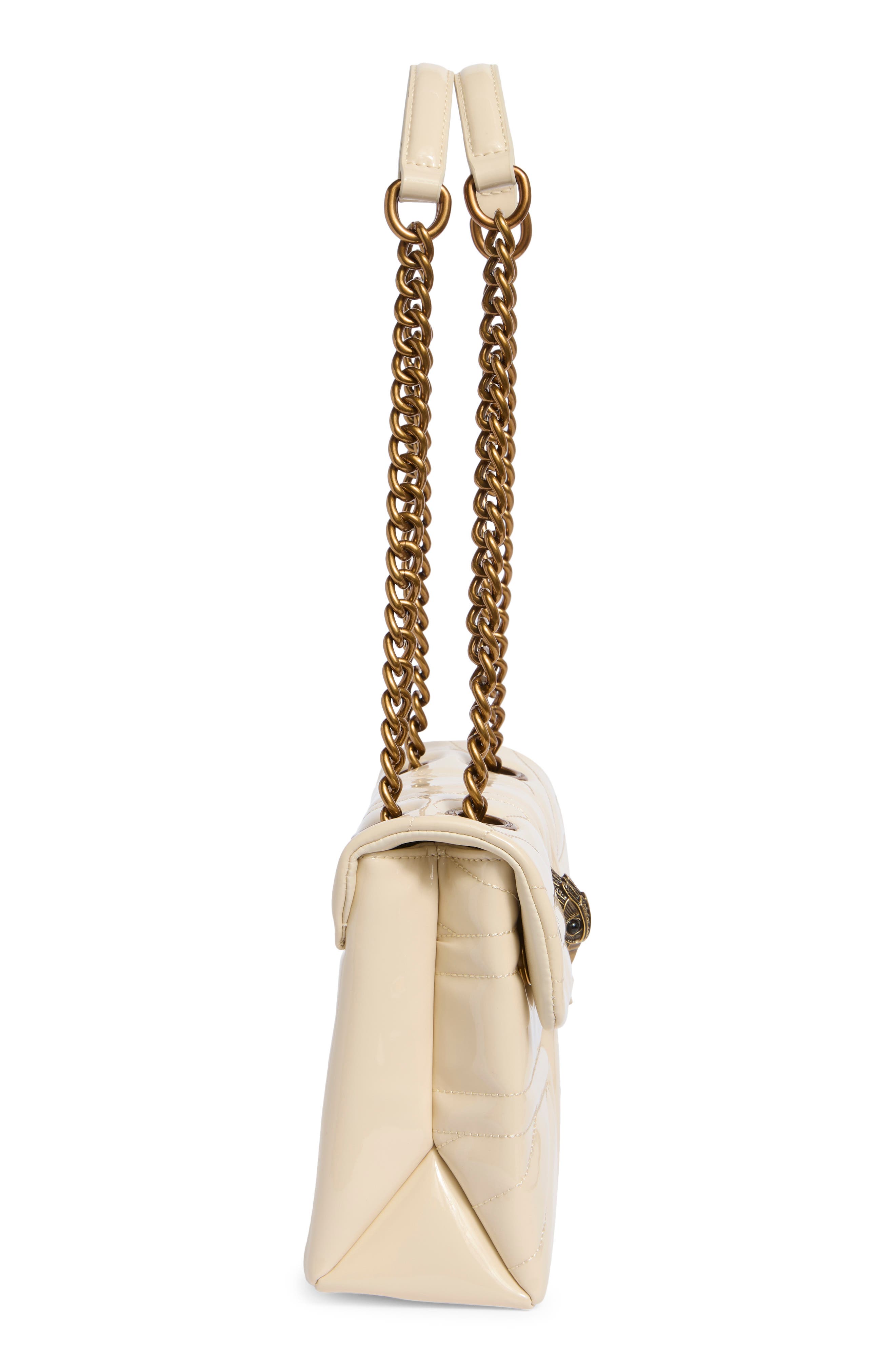 Kurt Geiger London Kensington Leather Union Jack Crossbody Bag, Alternate, color, Cream