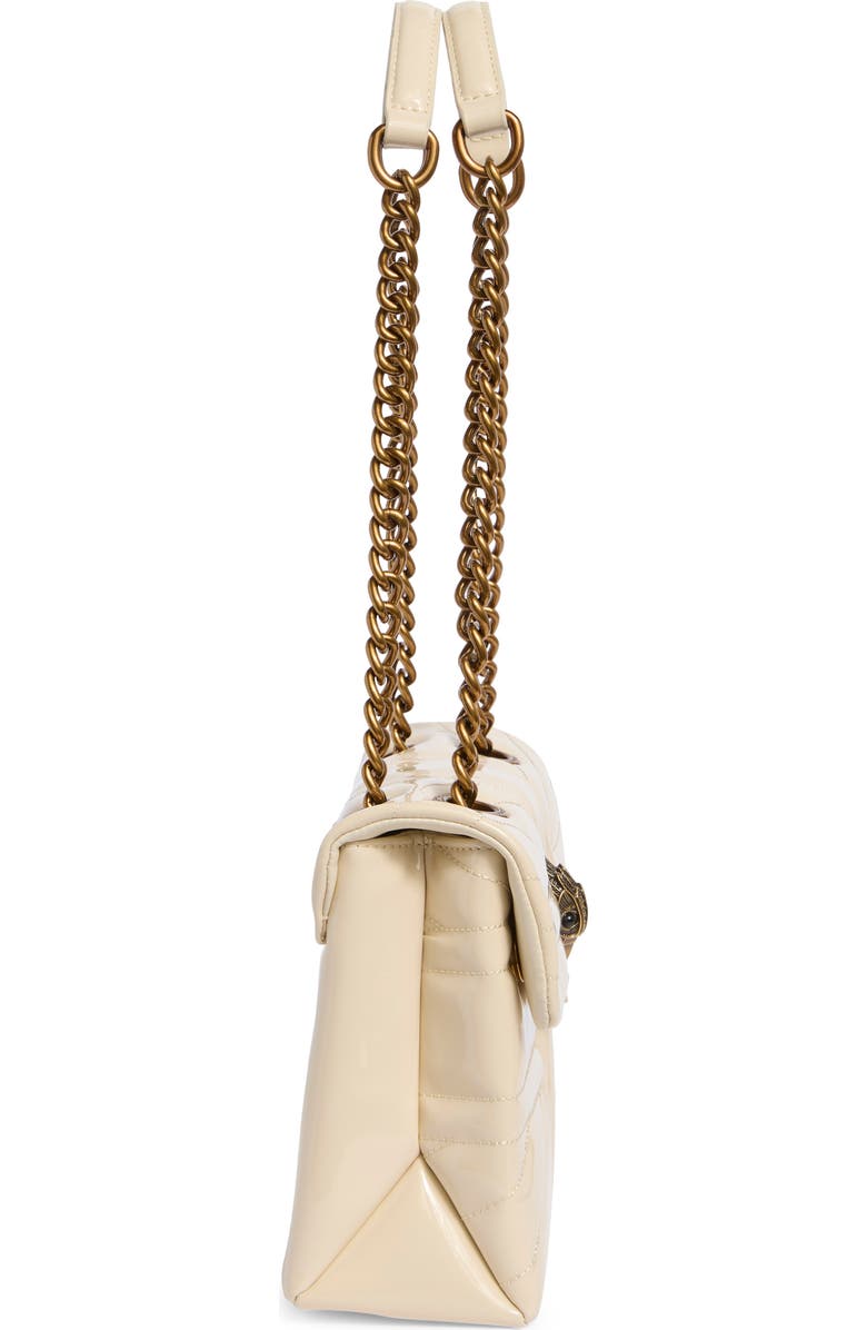 Kurt Geiger London Kensington Leather Union Jack Crossbody Bag, Alternate, color, Cream