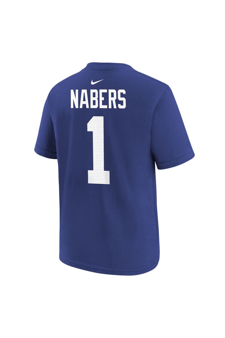 Men's Nike Malik Nabers Royal New York Giants Player Name & Number T-Shirt, Alternate, color, Royal