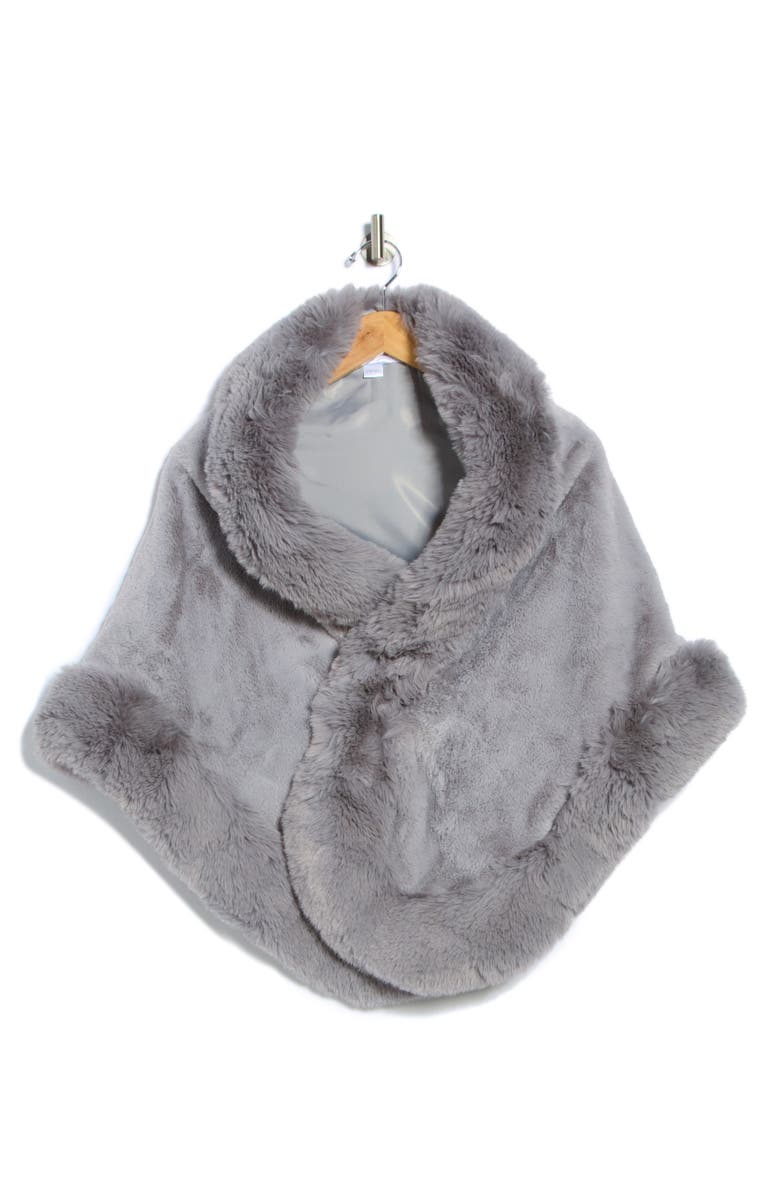 La Fiorentina Faux Fur Capelet, Alternate, color,