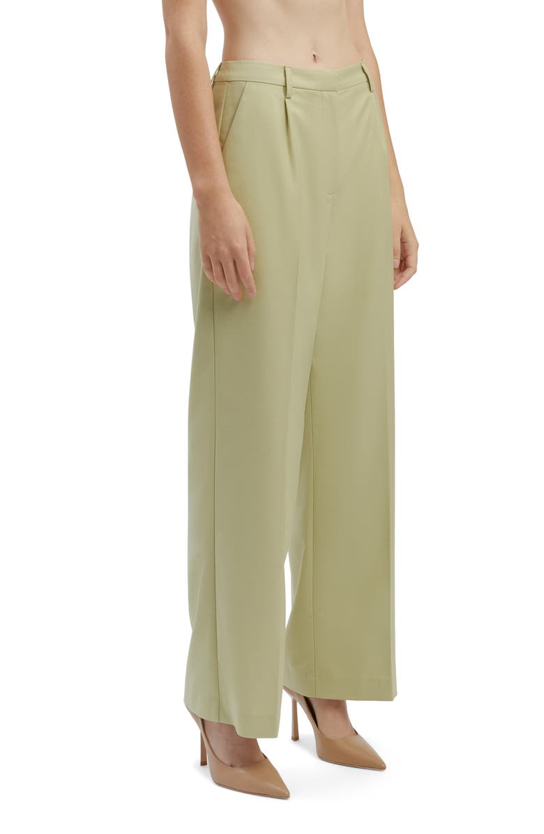 Bardot Callista High Waist Wide Leg Pants, Alternate, color, Pale Khaki