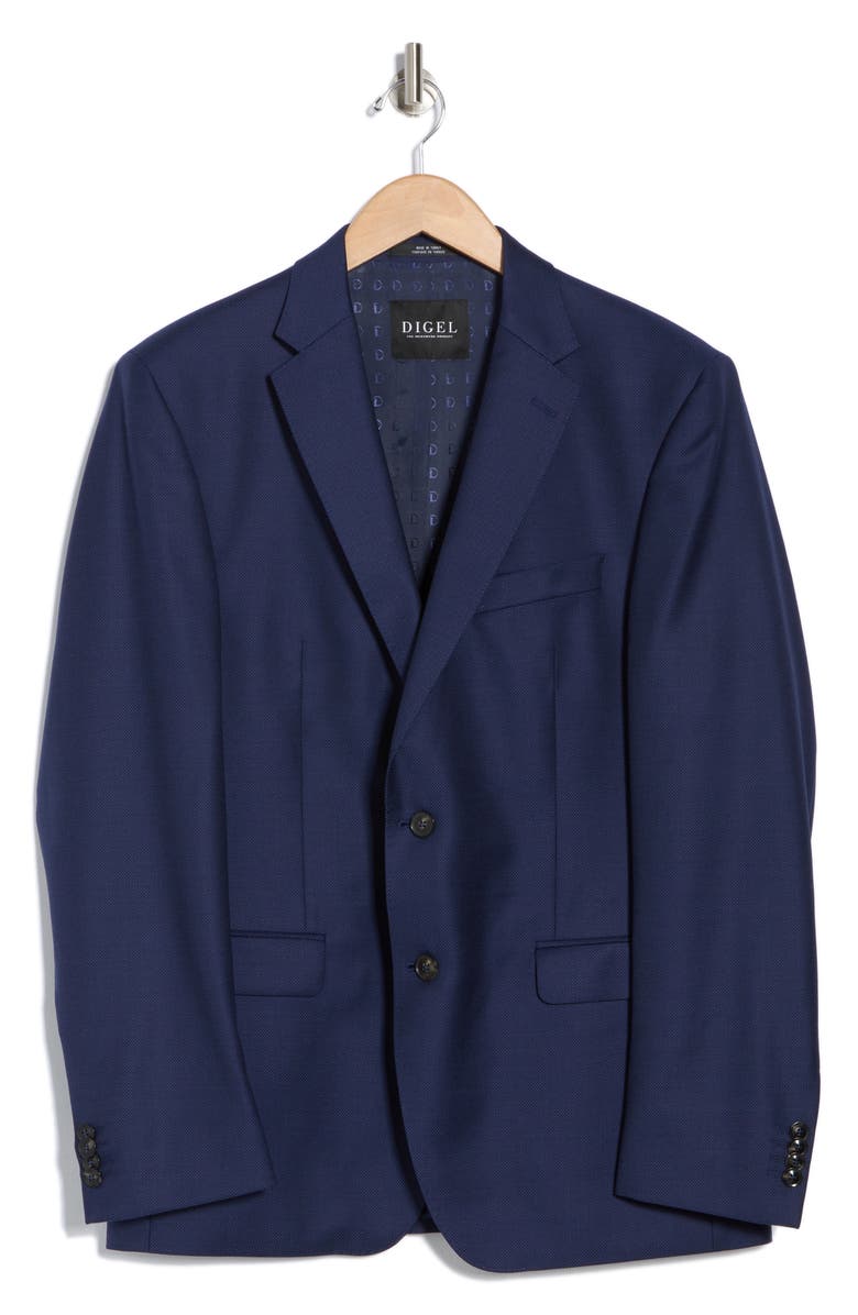 DIGEL Notch Lapel Virgin Wool Sport Coat, Alternate, color, Blue