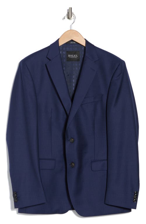 Digel Notch Lapel Virgin Wool Sport Coat In Blue