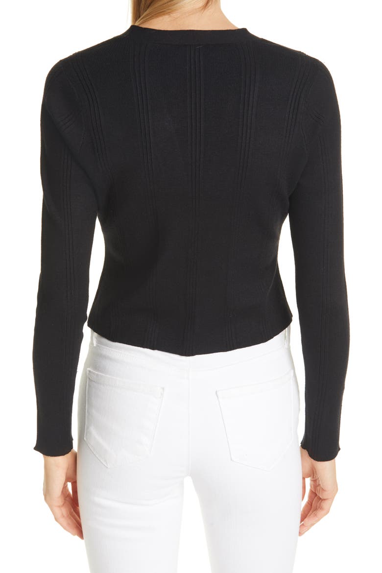 Jamie Crop Cardigan, Alternate, color, BLACK