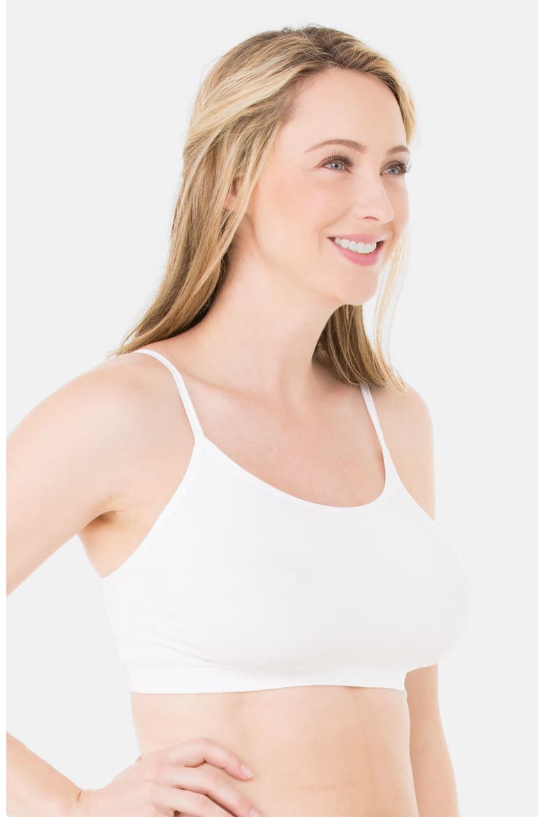Ingrid & Isabel® Seamless Maternity Sleep Bra, Main, color, WHITE