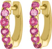 EDEN PRESLEY Semiprecious Stone Huggie Hoop Earrings