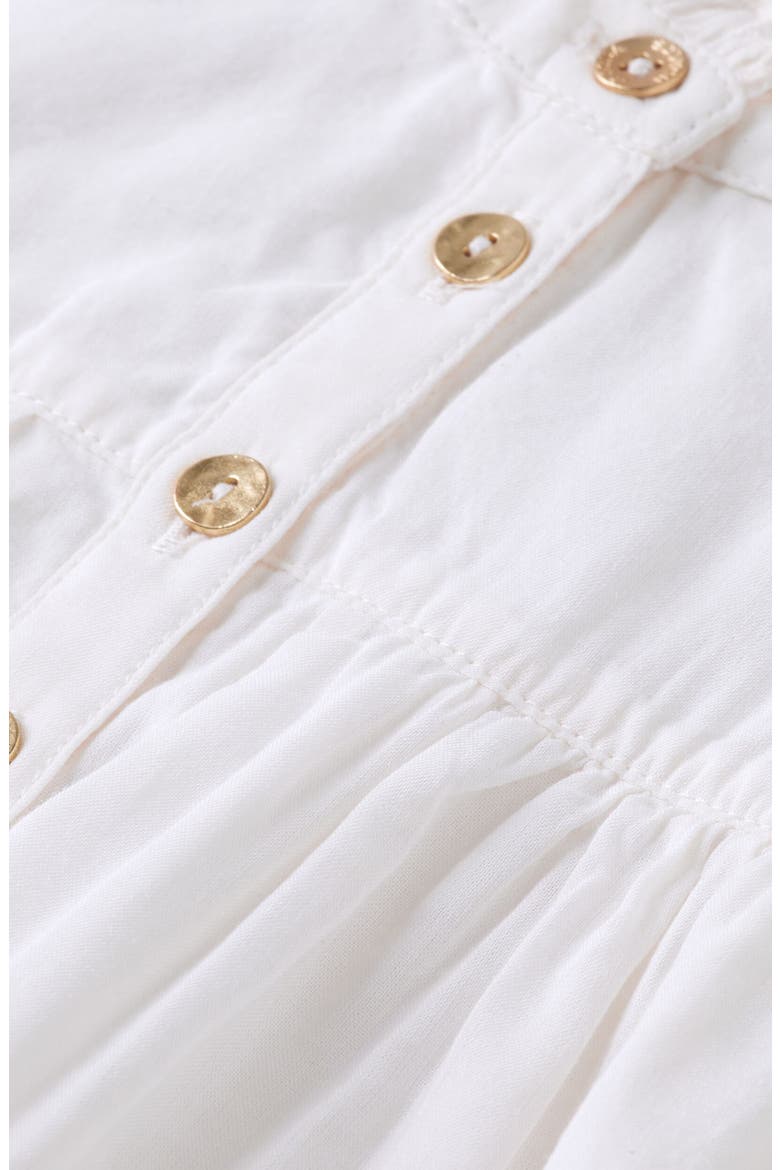 Kids' Ruffle Cotton Blend Top, Alternate, color, EGGNOG
