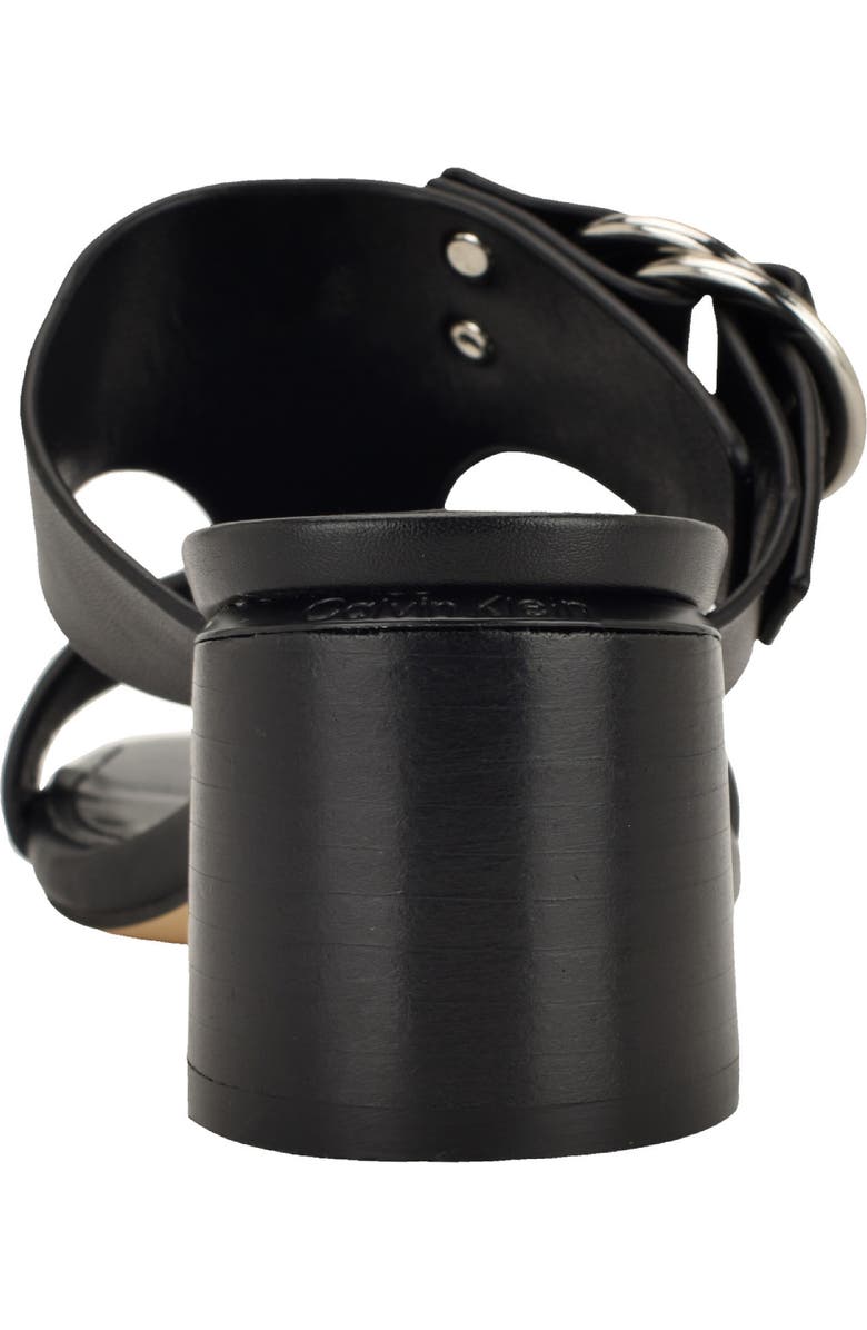 Calvin Klein Vevia Slide Sandal, Alternate, color, Black Leather