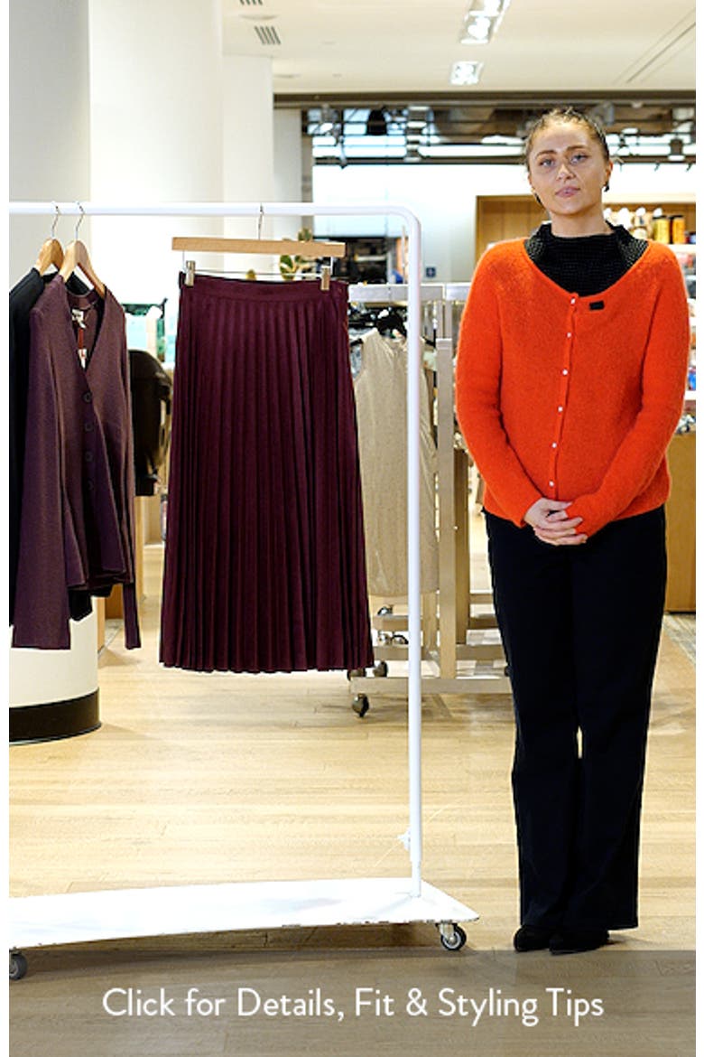 Faux Suede Pleated Skirt video