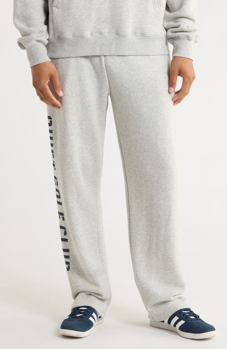 Quiet Golf Stencil Logo Cotton Sweatpants, Main, color, Ash