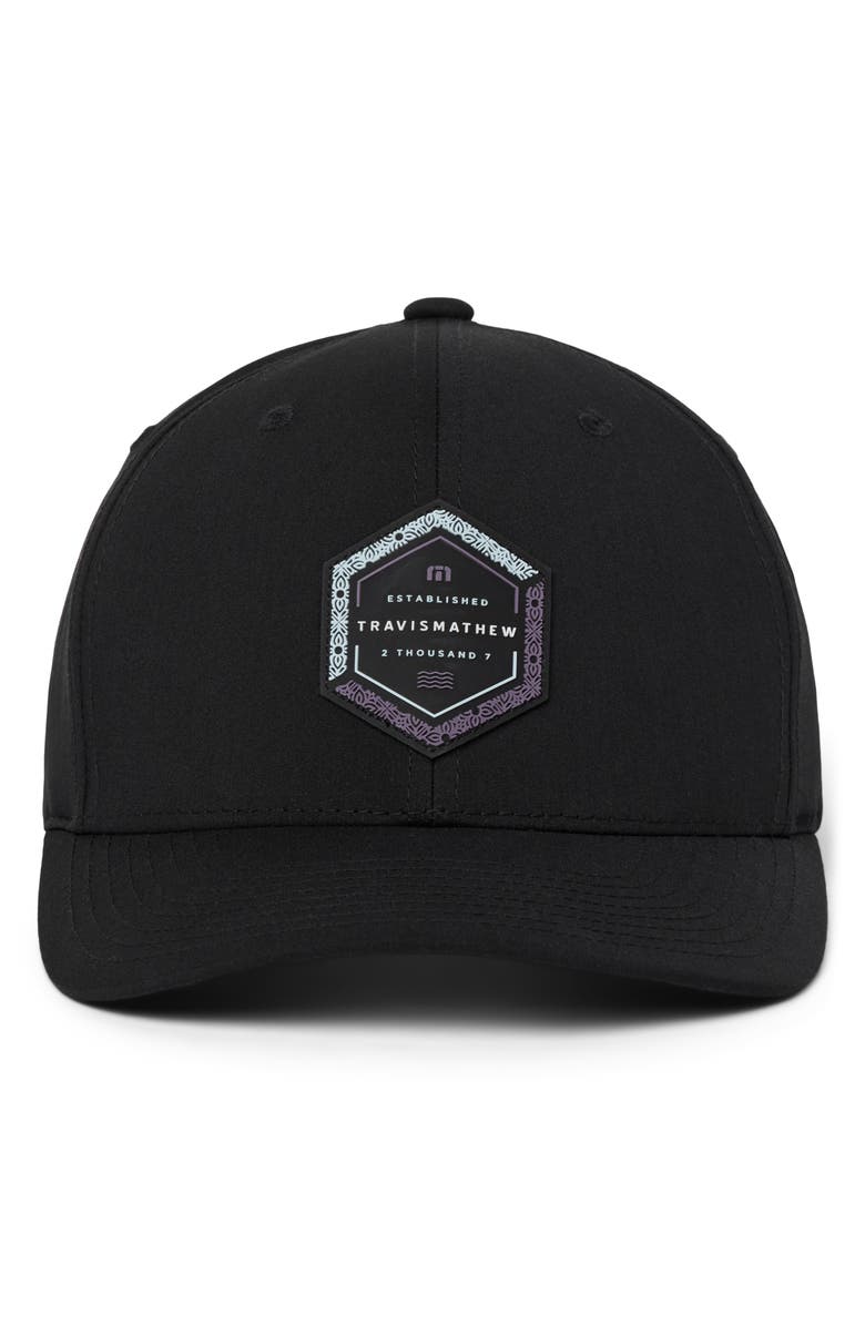 TravisMathew Word of Mouth Snapback Baseball Cap, Alternate, color, Black