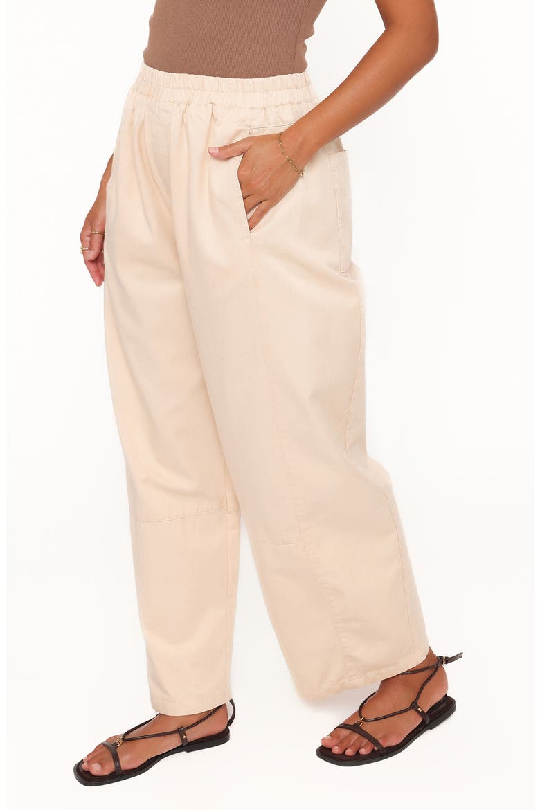 Sasha Pull-On High Waist Barrel Pants, Alternate, color, ECRU