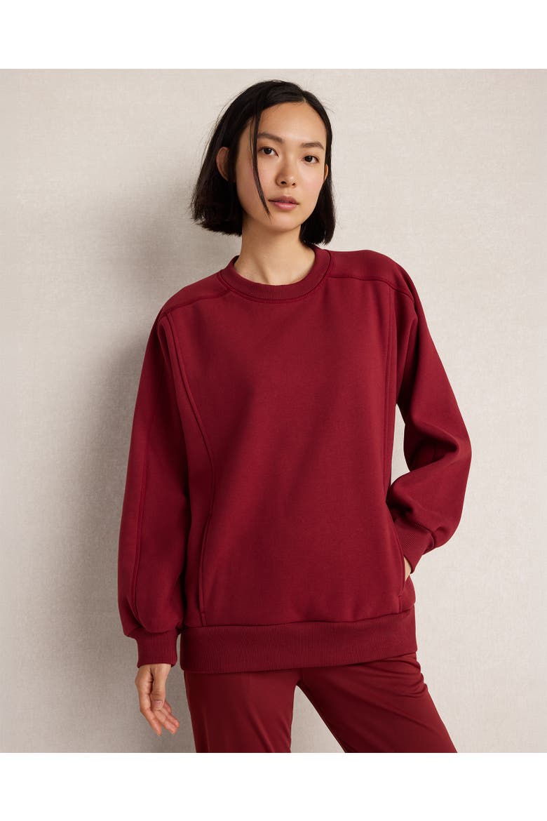 Balance Cloud Fleece Crewneck Sweatshirt, Main, color, Syrah
