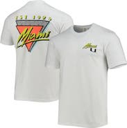 IMAGE ONE Men's White Miami Hurricanes Miami Vice Est. Comfort Color T-Shirt