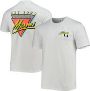 IMAGE ONE Men's White Miami Hurricanes Miami Vice Est. Comfort Color T-Shirt