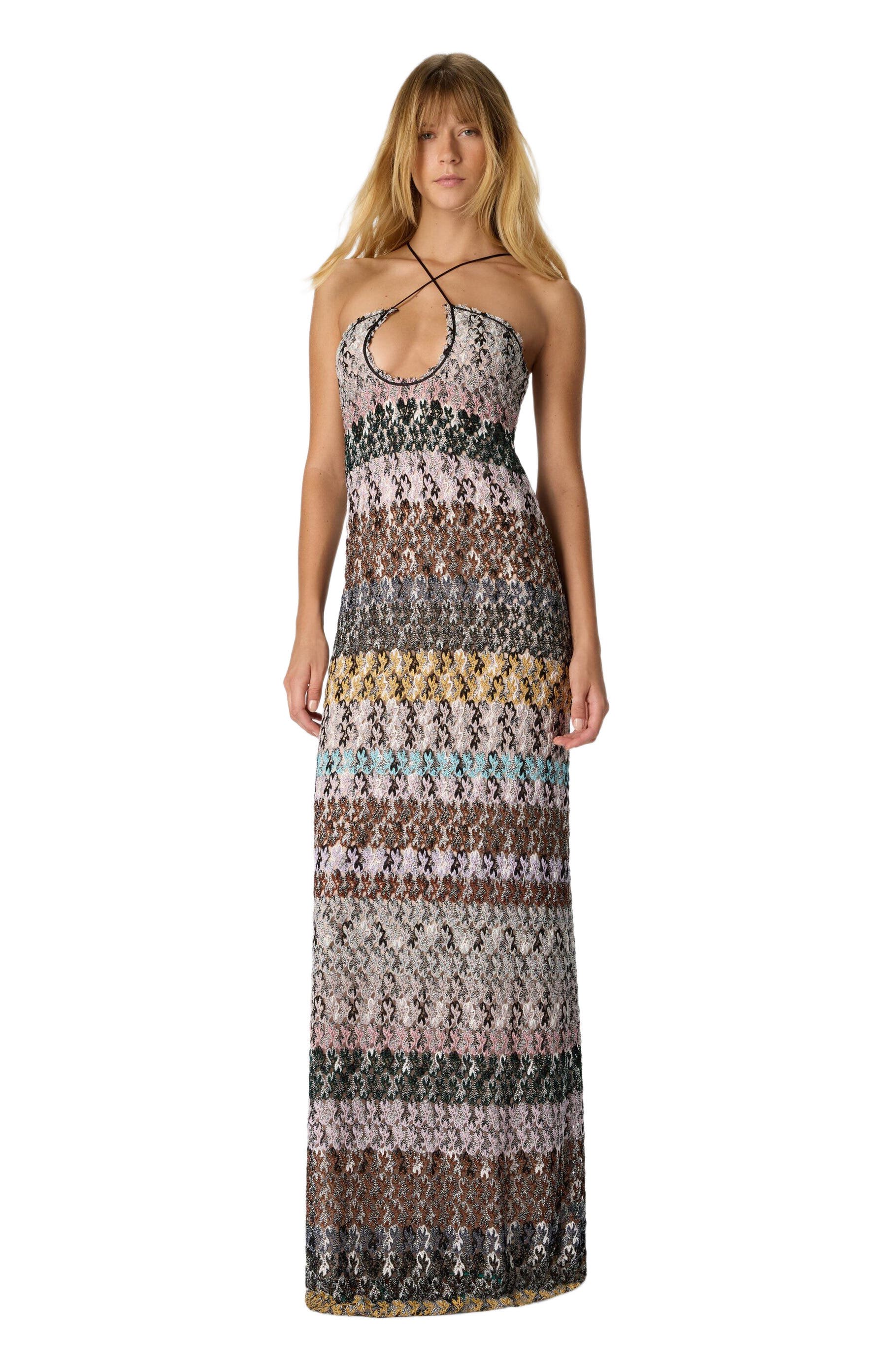 Long Dress With Embroidered Lace