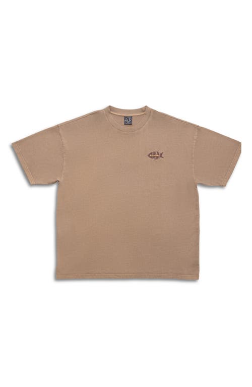 Maui And Sons Maui & Sons Sultan Sea Pigment Dye Graphic T-shirt In Brown