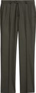 Berle Flat Front Serge Wool Dress Pants