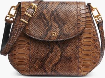Donna Karan New York ベルローズ パイソンフラップクロスボディ