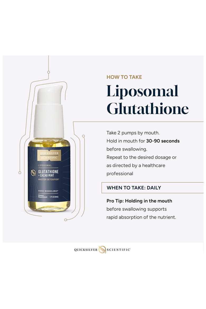 Liposomal Glutathione Cacao Mint Antioxidant Liquid Supplement, Alternate, color, None